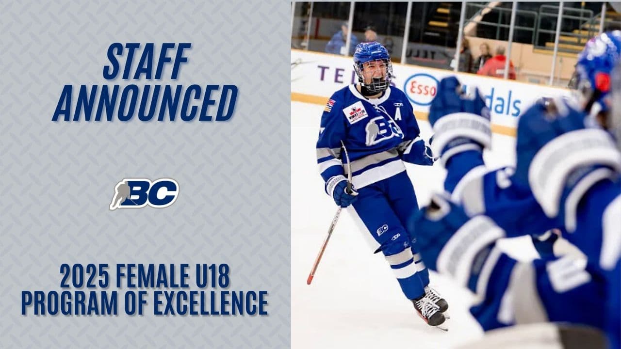 BC HOCKEY ANNOUNCES 2025 FEMALE U18 PROGRAM OF EXCELLENCE STAFF image
