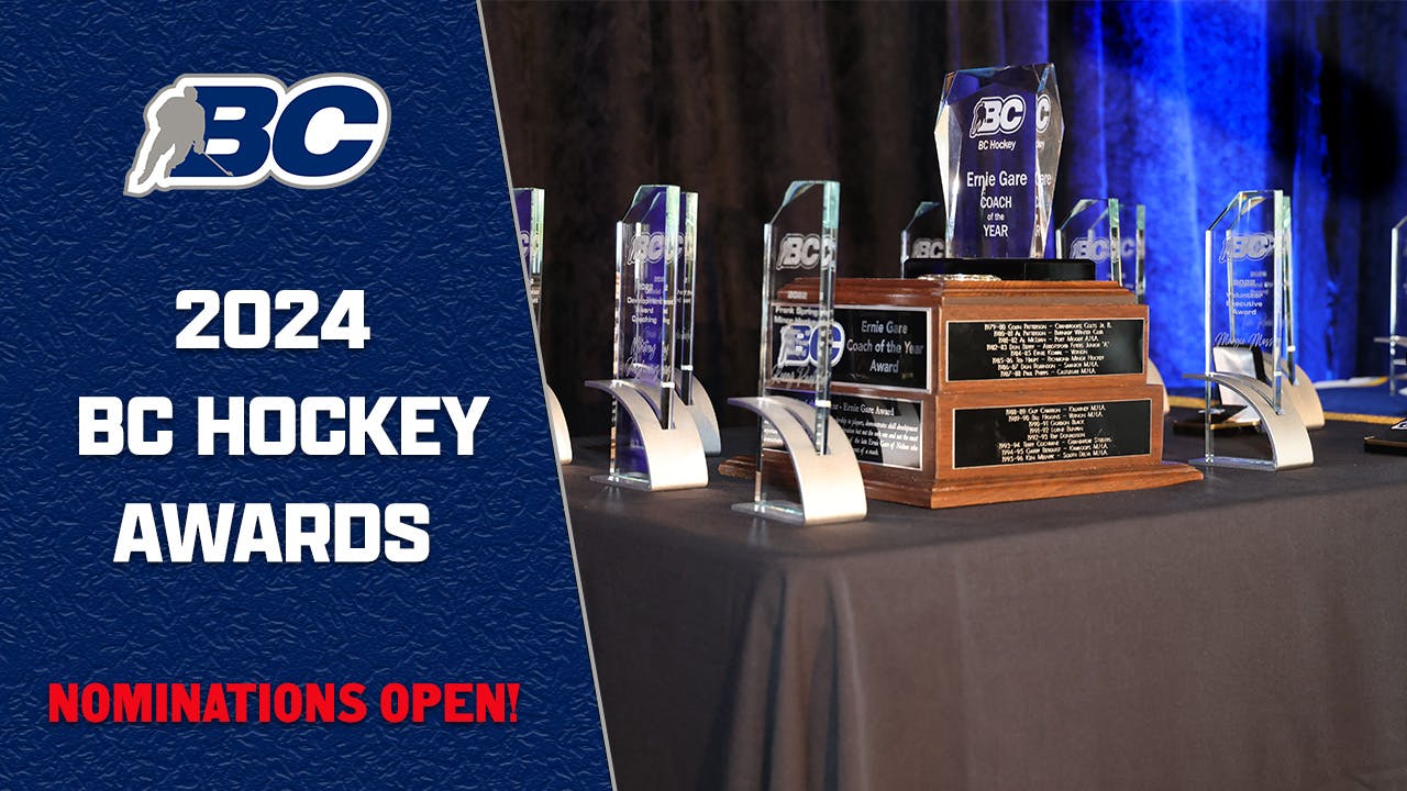 NOMINATIONS FOR 2024 BC HOCKEY AWARDS ARE NOW OPEN image